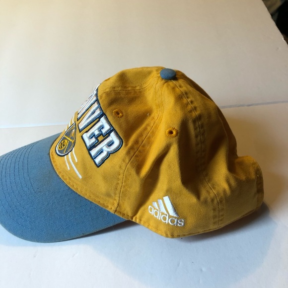 NBA Denver Nuggets Slouch Youth 13-14 Cap Hat Adidas Yellow/Blue adjustable - Picture 16 of 16